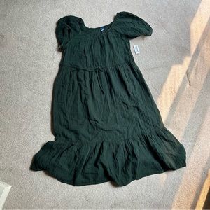 Old Navy dark green dress.